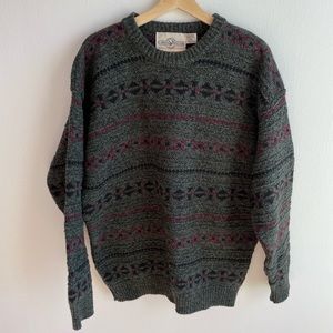 Cozy Vintage Rustic Wool Grandpa Sweater